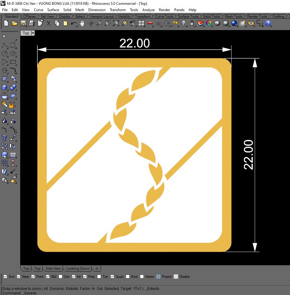 Huy hiệu cài áo Agribank mạ vàng 24K - Thiết kế 3D