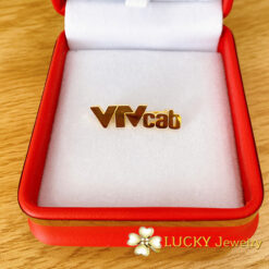 Pin cài áo VTV Cab đồng mạ vàng